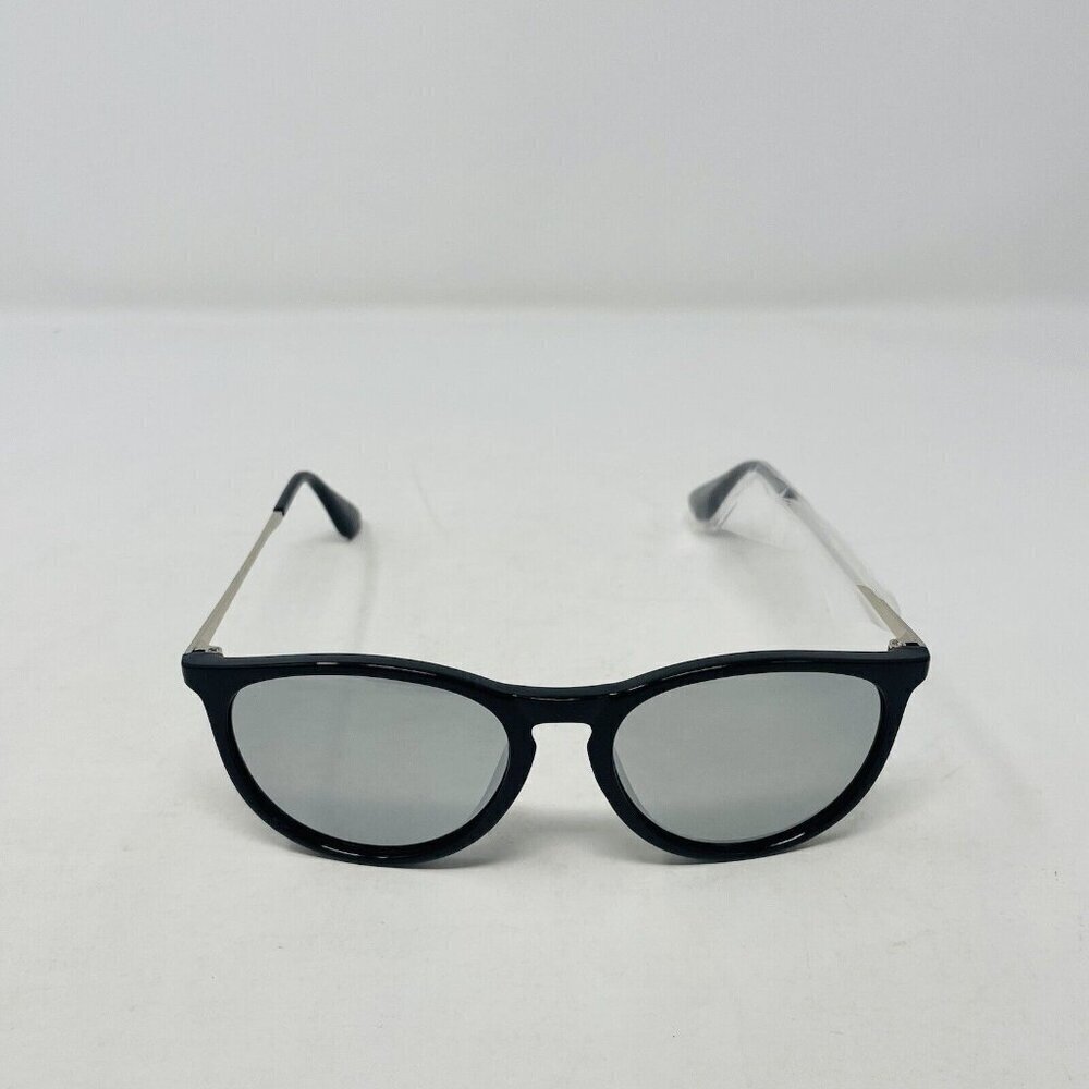 Xuhal Unisex Round Sunglasses for Women & Men Retro 80s Frame in Black Mirror
